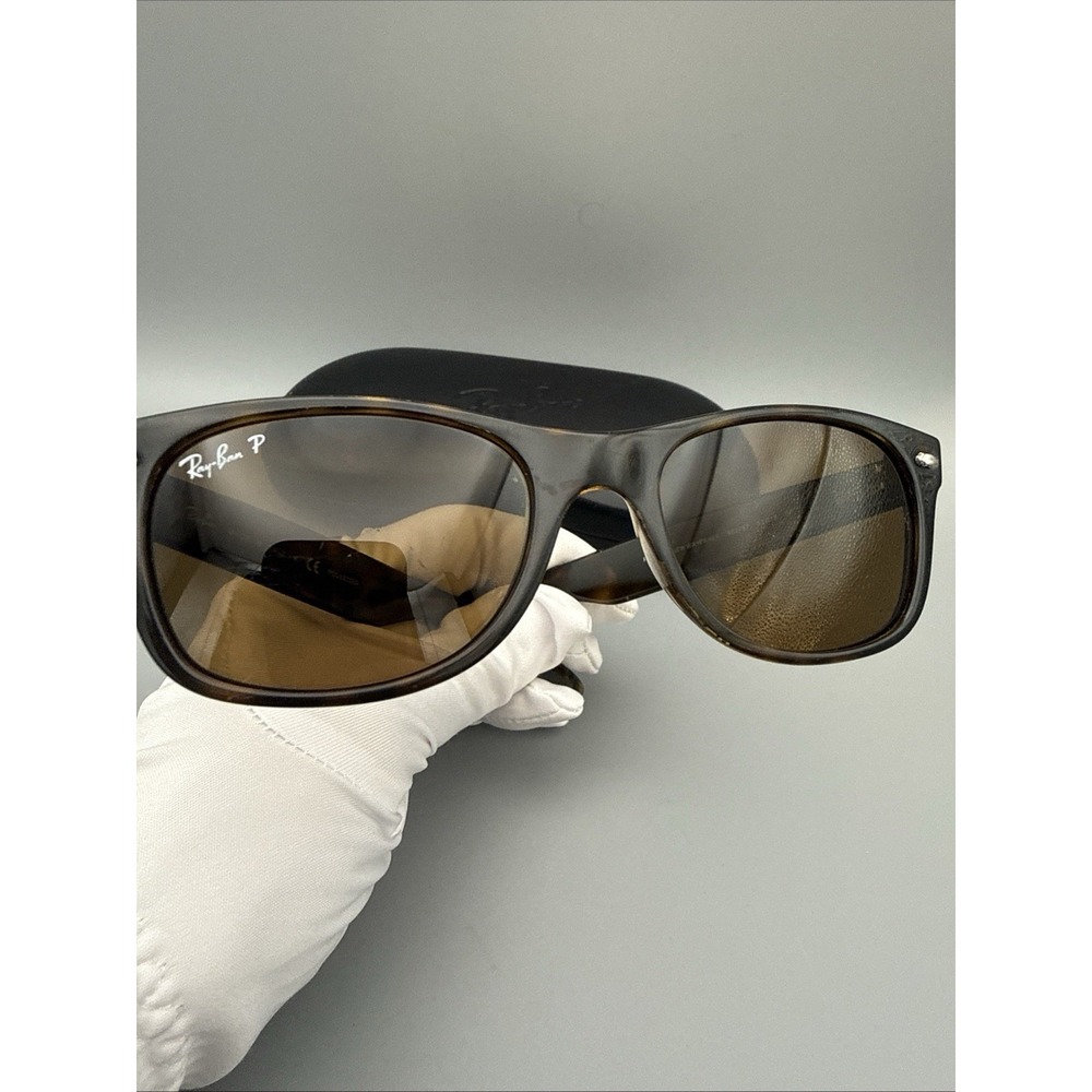RAY-BAN RB2132 NEW WAYFARER polarized sunglasses Authentic Tortoise Frame &Case - Picture 8 of 11